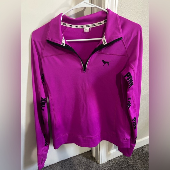 Pink Victoria secret fuchsia pink long sleeve shirt xs - Picture 1 of 3
